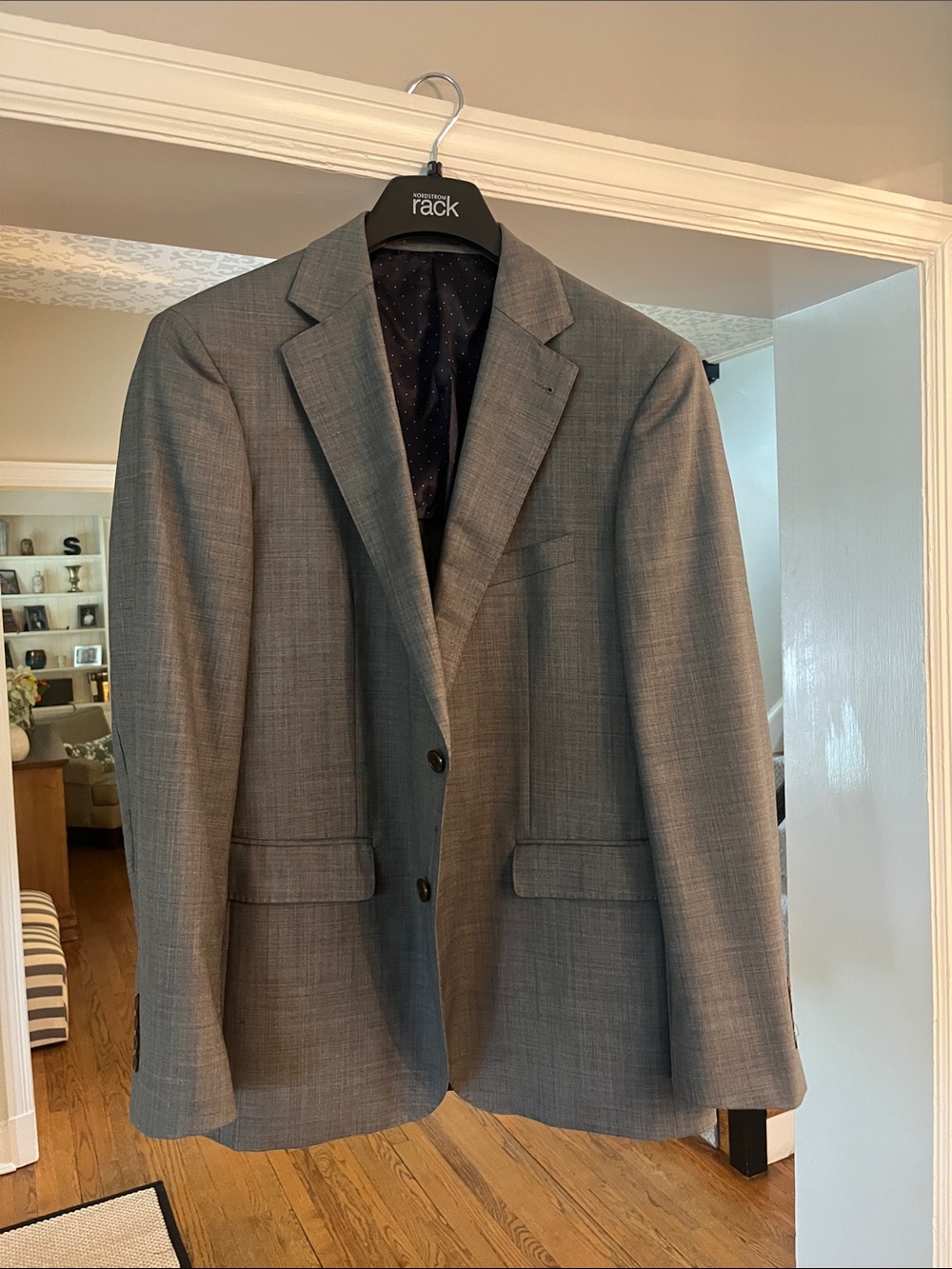 Men's Gray Two-Button Sport Coat - Modern Notch Lapel
